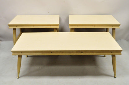 Mid Century Modern Atomic Era Laminate & Wood Coffee Table Set - 3 pc Set