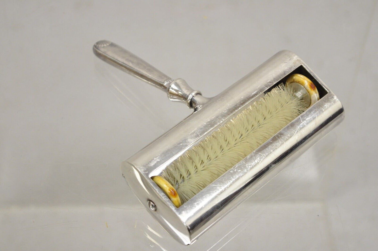 Eunice France LE Grillon Silver Plated Victorian Table Crumb Sweeper and Catcher