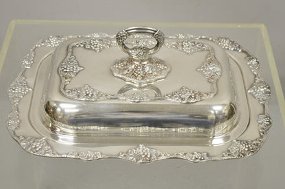 Oneida Silver Plated Grape Vine Regency Style Covered Serving Dish