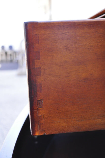 French Empire Style Mahogany Bow Front Chest Dresser With Bronze Paw Feet