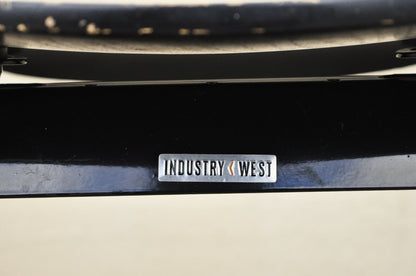 Industry West Madewell Industrial School Side Chair Black Metal Frame - Set of 4