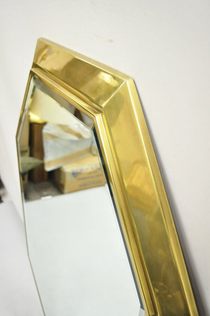 Mastercraft Brass Octagonal Frame Wall Mirror Attr. Bernhard Rohne