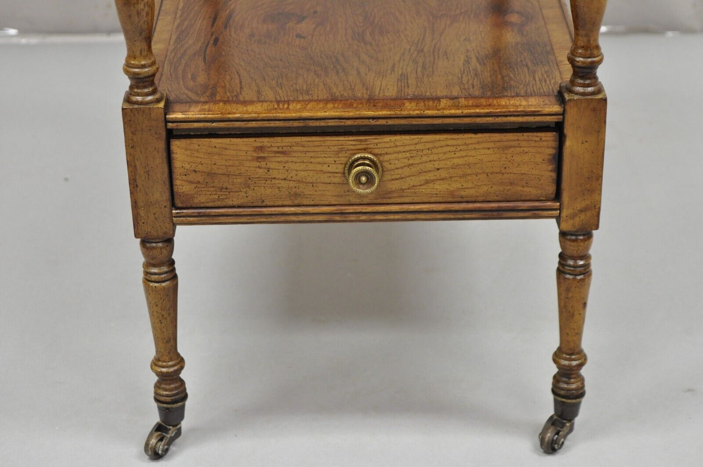 Vintage Hickory Chair Co English Regency Style Rosewood One Drawer Side Table