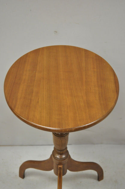 Solid Cherry Wood Tilt Top Tea Table Sheraton Federal Style by Norm Baylis