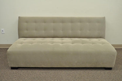 Crate & Barrel Mitchell Gold Modern Plus Armless Sofa Loveseat Couch 336-003T-20