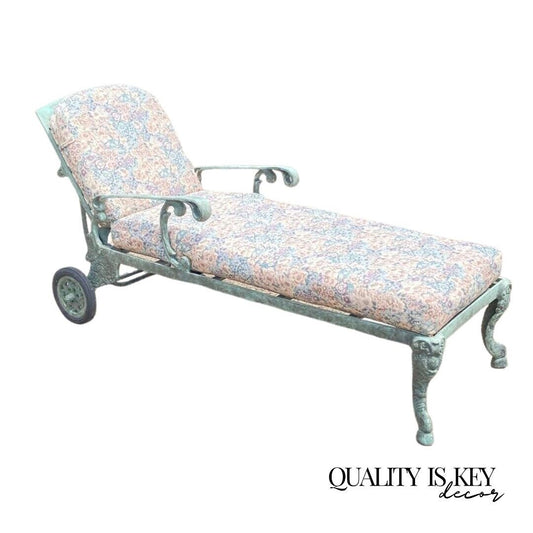 Landgrave Cast Classics Victorian Aluminum Garden Patio Chaise Lounge Chair