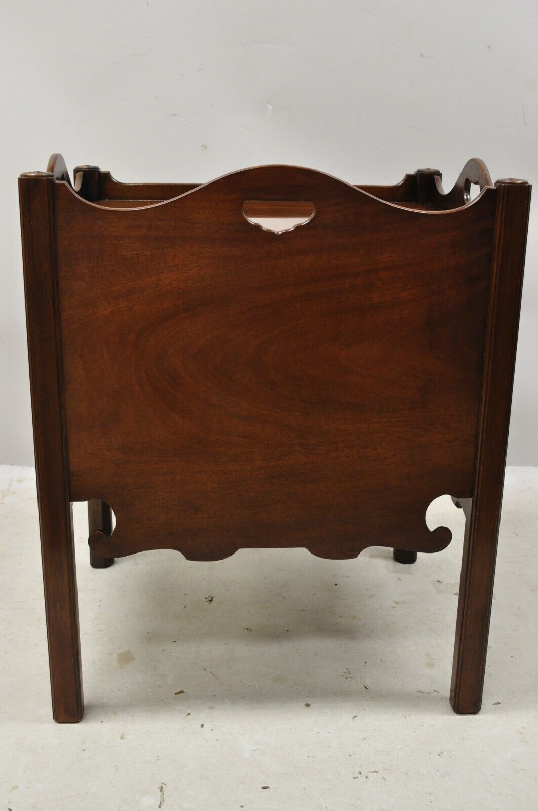 Baker Furniture English Georgian Mahogany End Table Washstand Nightstand Cabinet