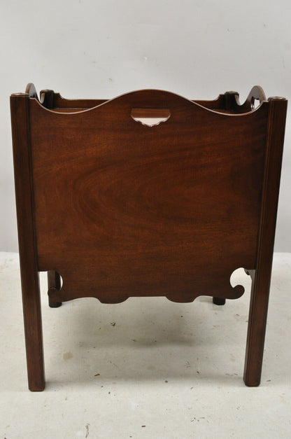 Baker Furniture English Georgian Mahogany End Table Washstand Nightstand Cabinet