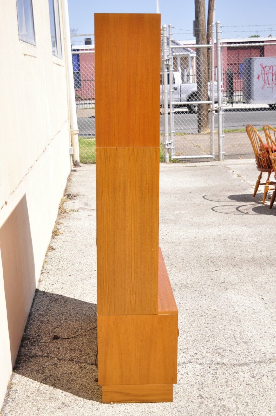 Mid Century Danish Modern Teak Bookcase Wall Unit Credenza Cabinet