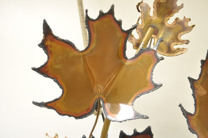 Vintage Mid Century Modern Curtis Jere Maple Leaf Wall Sculpture Brutalist A