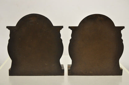 Antique Cast Iron Art Nouveau Johnsonsoniana and Bacon quote Bookends