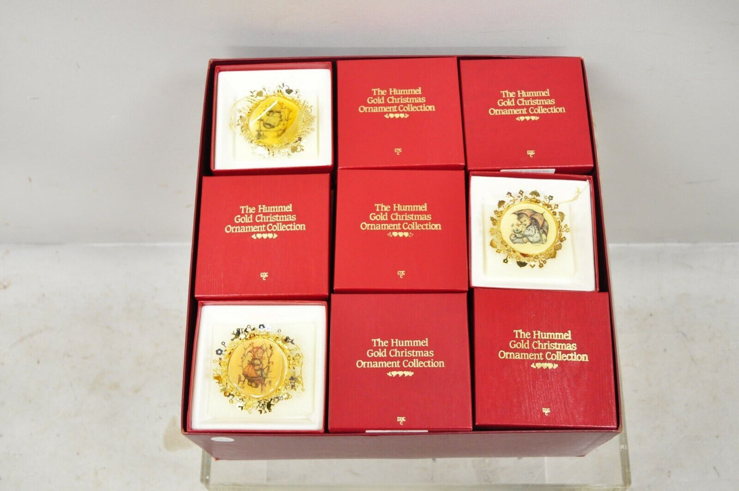 The Hummel Gold Christmas Ornament Collection Box Set of 36 in Box