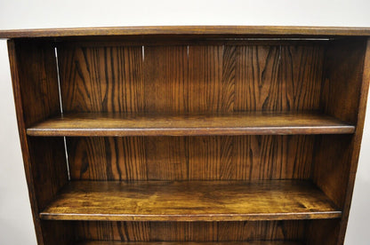 Vintage Pine and Oak Wood 5 Shelf Arts & Crafts Mission Style Bookcase
