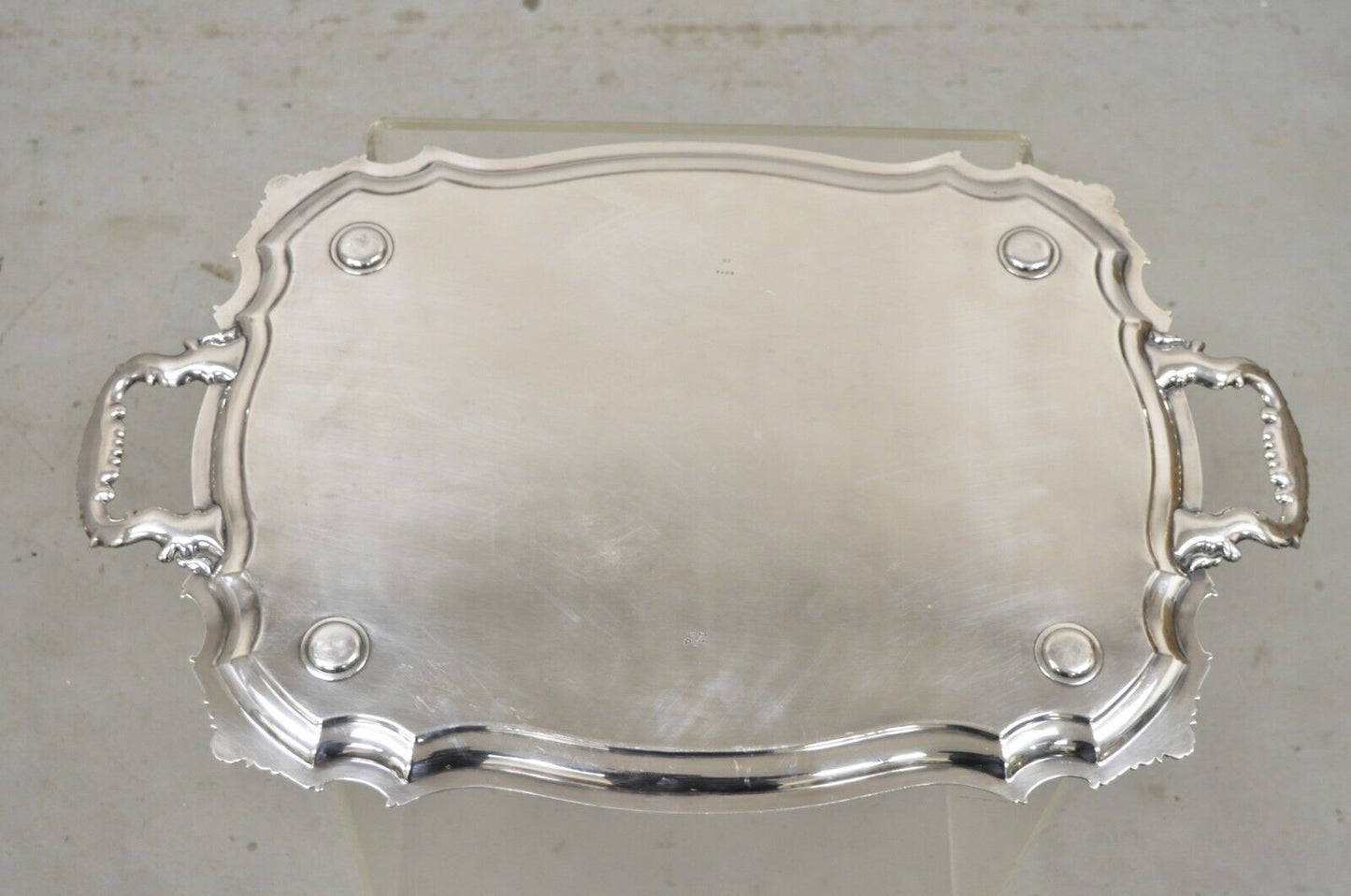 Victorian WA England Silver Plated Ornate Twin Handle Serving Platter Tray