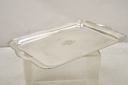Antique GM Co English Edwardian Silver Plated Twin Handle Serving Platter Tray
