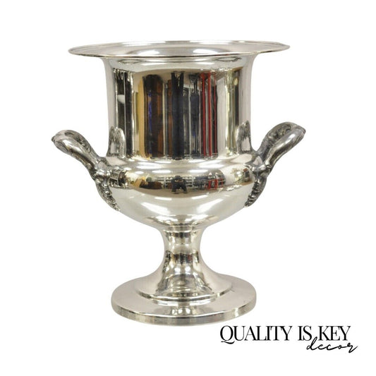 Vintage Regency Style Silver Plated Twin Handles Trophy Cup Champagne Ice Bucket