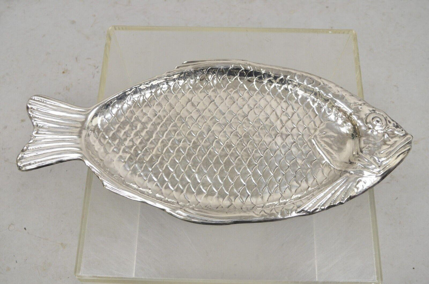 Vintage Reed & Barton Silver Plated 22" Modern Fish Platter Tray