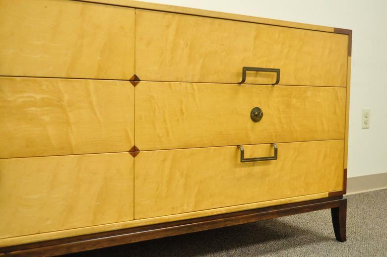 Tommi Parzinger for Parzinger Originals Maple & Mahogany Dresser Chest Credenza