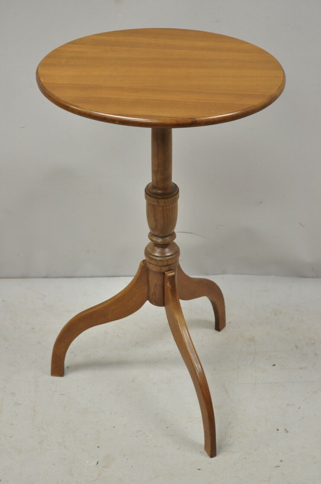 Solid Cherry Wood Tilt Top Tea Table Sheraton Federal Style by Norm Baylis