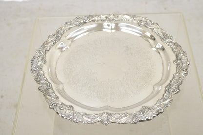 Vintage Sheffield Silver Co USA Victorian Style Silver Plated Round Platter Tray