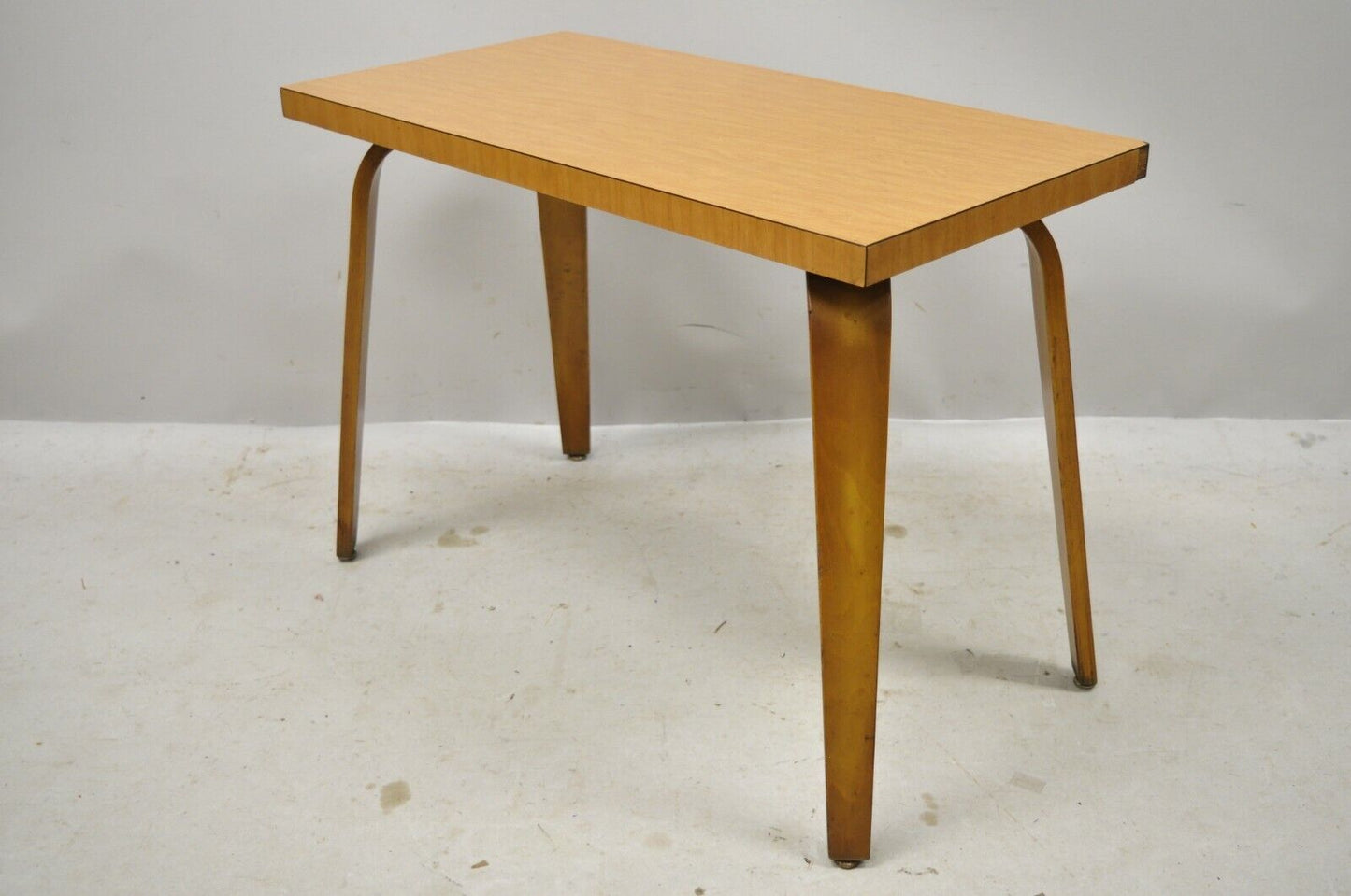 Thonet Mid Century Modern Bentwood Legs Rectangular Laminate Top Side End Table