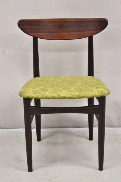 Dyrlund Rosewood Mid Century Danish Modern Curved Back Dining Side Chair