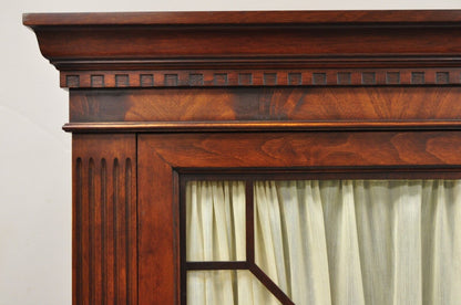 Vintage Georgian Style Mahogany Corner Cabinet China Cabinet with Glass Door