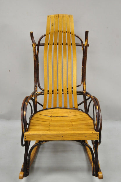 Vintage Adirondack Tree Branch Twig Arts & Crafts Primitive Rocker Rocking Chair