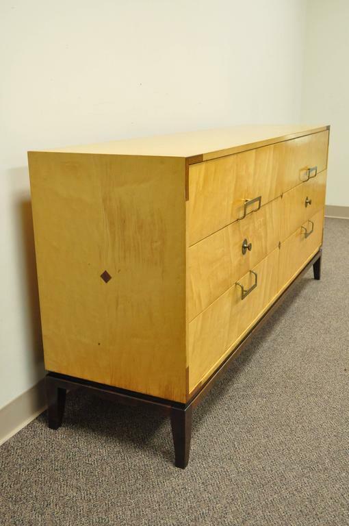 Tommi Parzinger for Parzinger Originals Maple & Mahogany Dresser Chest Credenza