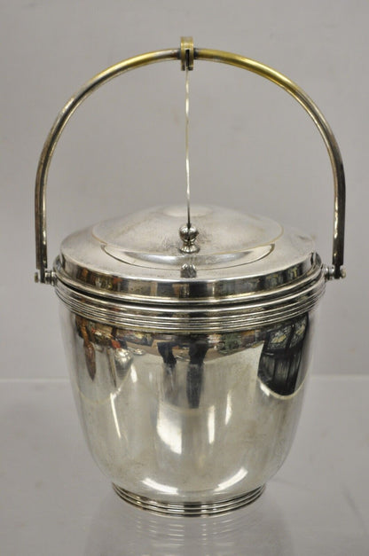 Vintage Sheffield Silver Co. Silver Plate Regency Reticulating Hinge Ice Bucket