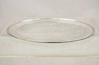 Vintage American Modern 14" Oval Silver Plated Serving Platter Tray