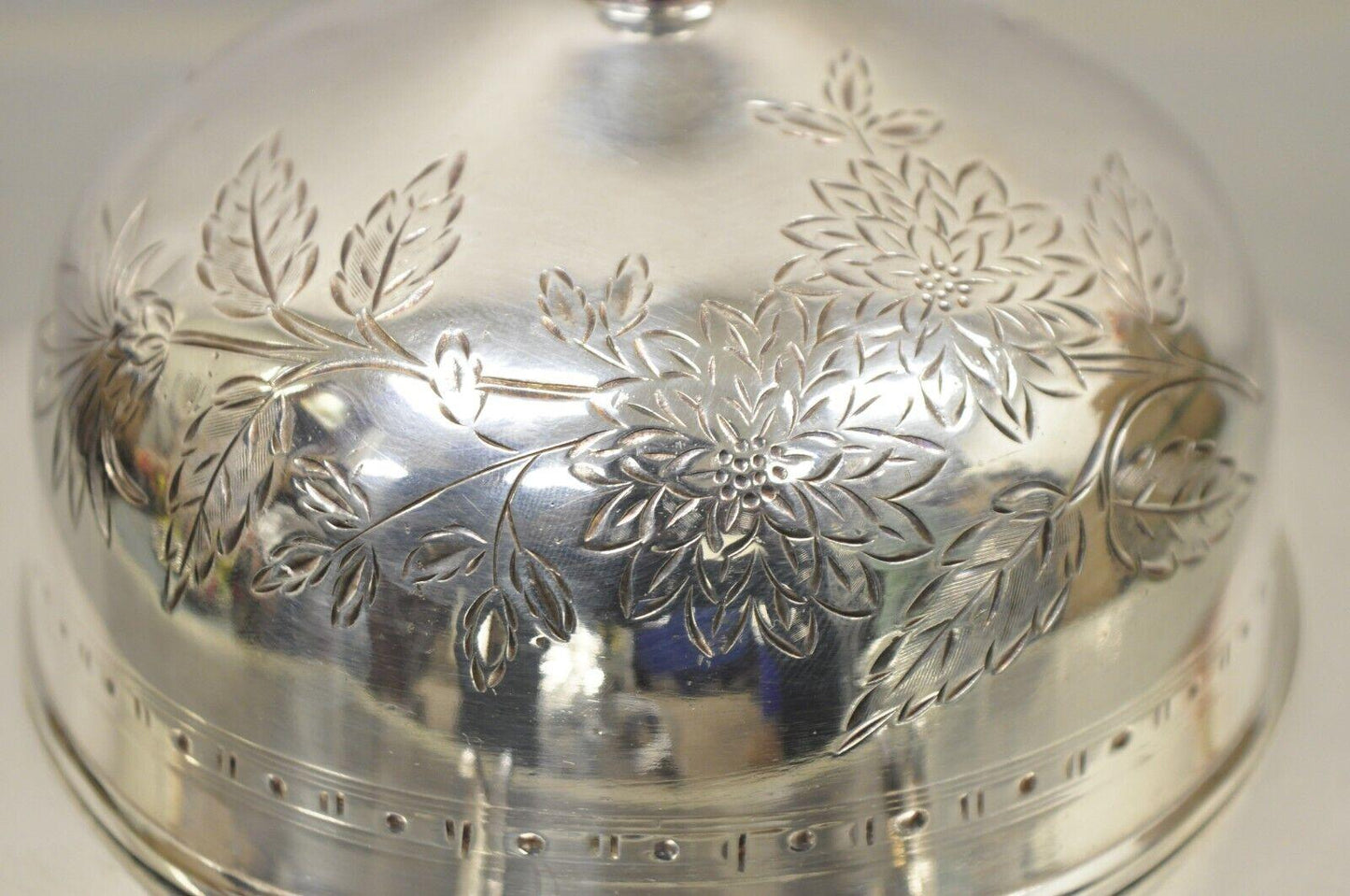 Antique Victorian Meriden B. Company 1972 Silver Plated Victorian Butter Dish