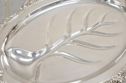 Baroque by Wallace 259 Silver Plated Meat Cutlery Serving Platter Tray