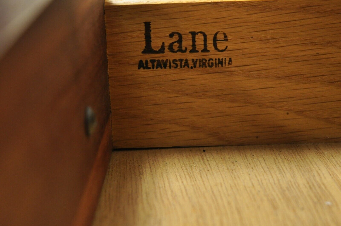 Lane Federal Cherry Wood Nightstand Bedside Table Washstand Backsplash Commode