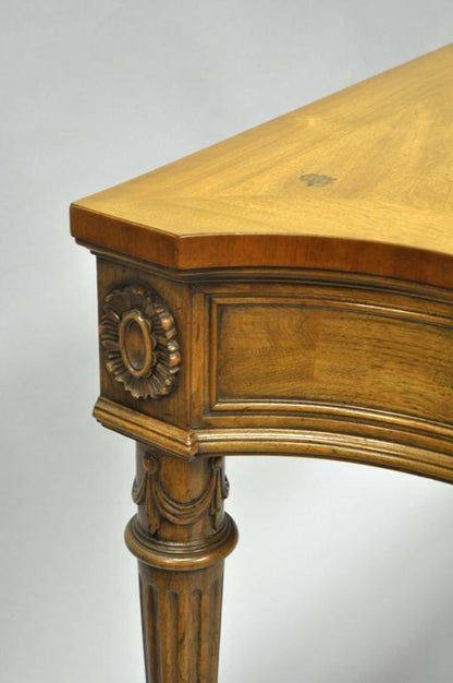 Vintage Karges Walnut French Regency Style Extension Server Console Sofa Table