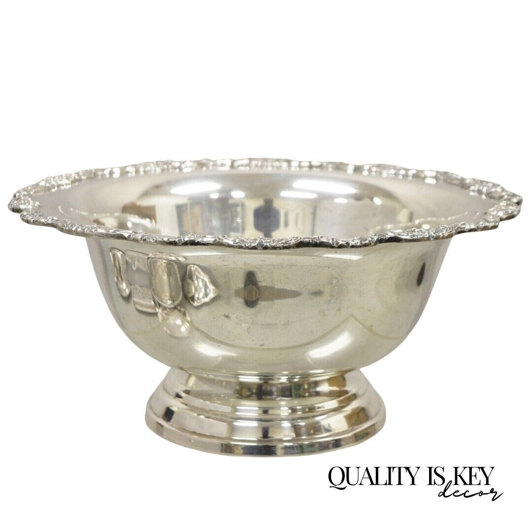 Vintage Towle Silver Plated Victorian Style Punch Bowl