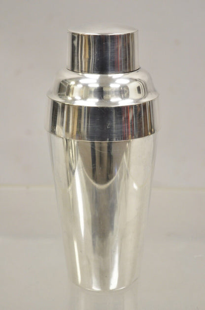 Vintage GM Co. Silver Plated Art Deco Cocktail Bar Martini Shaker