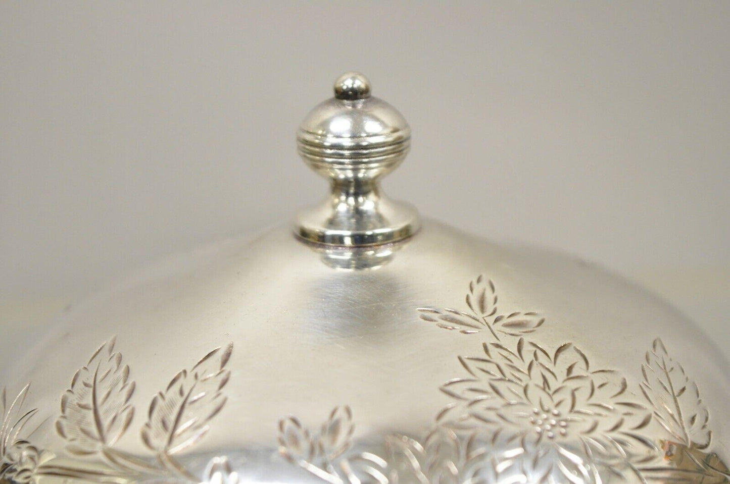 Antique Victorian Meriden B. Company 1972 Silver Plated Victorian Butter Dish