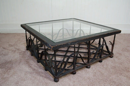 Antique Wrought Iron Mission Arts & Crafts Coffee Table Samuel Yellin Style