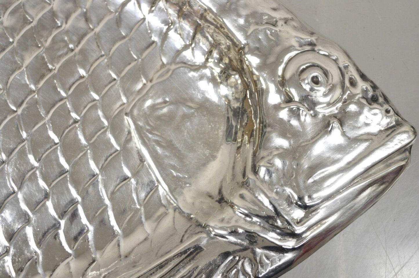 Vintage Reed & Barton Silver Plated 22" Modern Fish Platter Tray