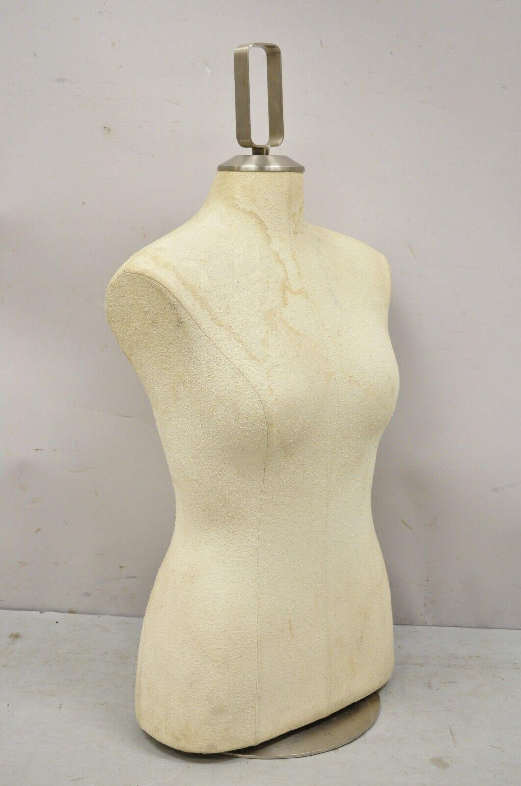 Counter Top Torso Dress Form Mannequin on Revolving Pedestal Base