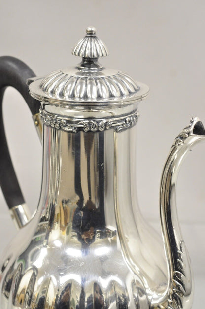 Antique English Edwardian James W Tufts Silver Plated Tea Pot Coffee Pot