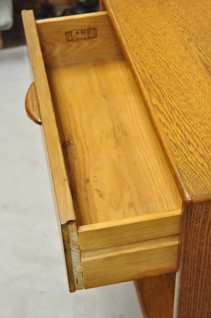 Lane Perception Oak Mid Century Modern One Drawer Nightstand Side Table