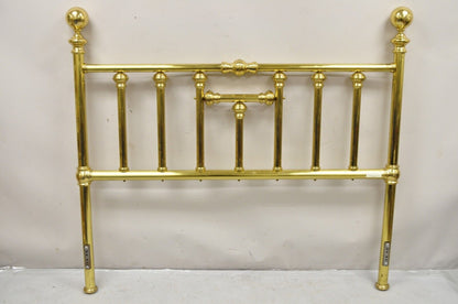 Vtg Charles P. Rogers Brass Cannonball Victorian Style Queen Size Bed Headboard