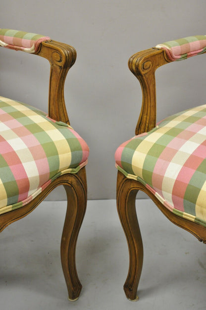 Vintage French Provincial Fauteuil Arm Chairs by Simon Loscertales Bona - a Pair