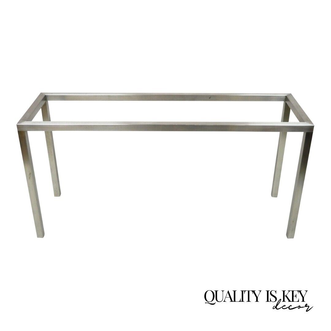 Mid Century Design Institute of America Steel Metal Long Console Sofa Hall Table