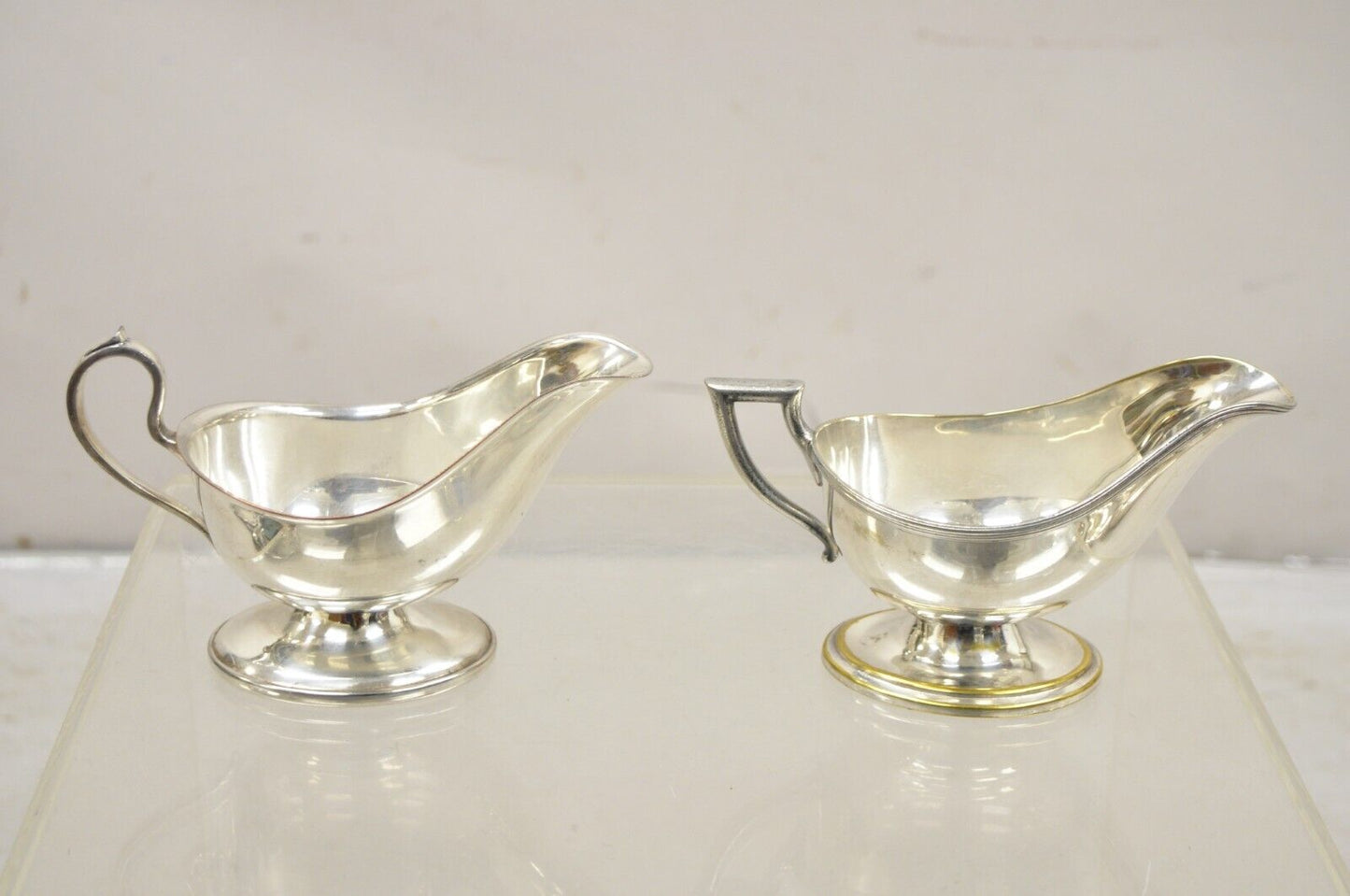 Vintage Silver Plated Victorian Serving Gravy Boat Sauce Boats - Lot of 6