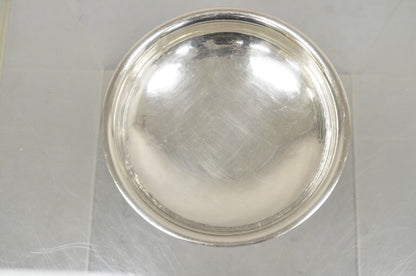 Vintage BWKS Handarbeit Hand Hammered German Silver Plated Round Trinket Dish