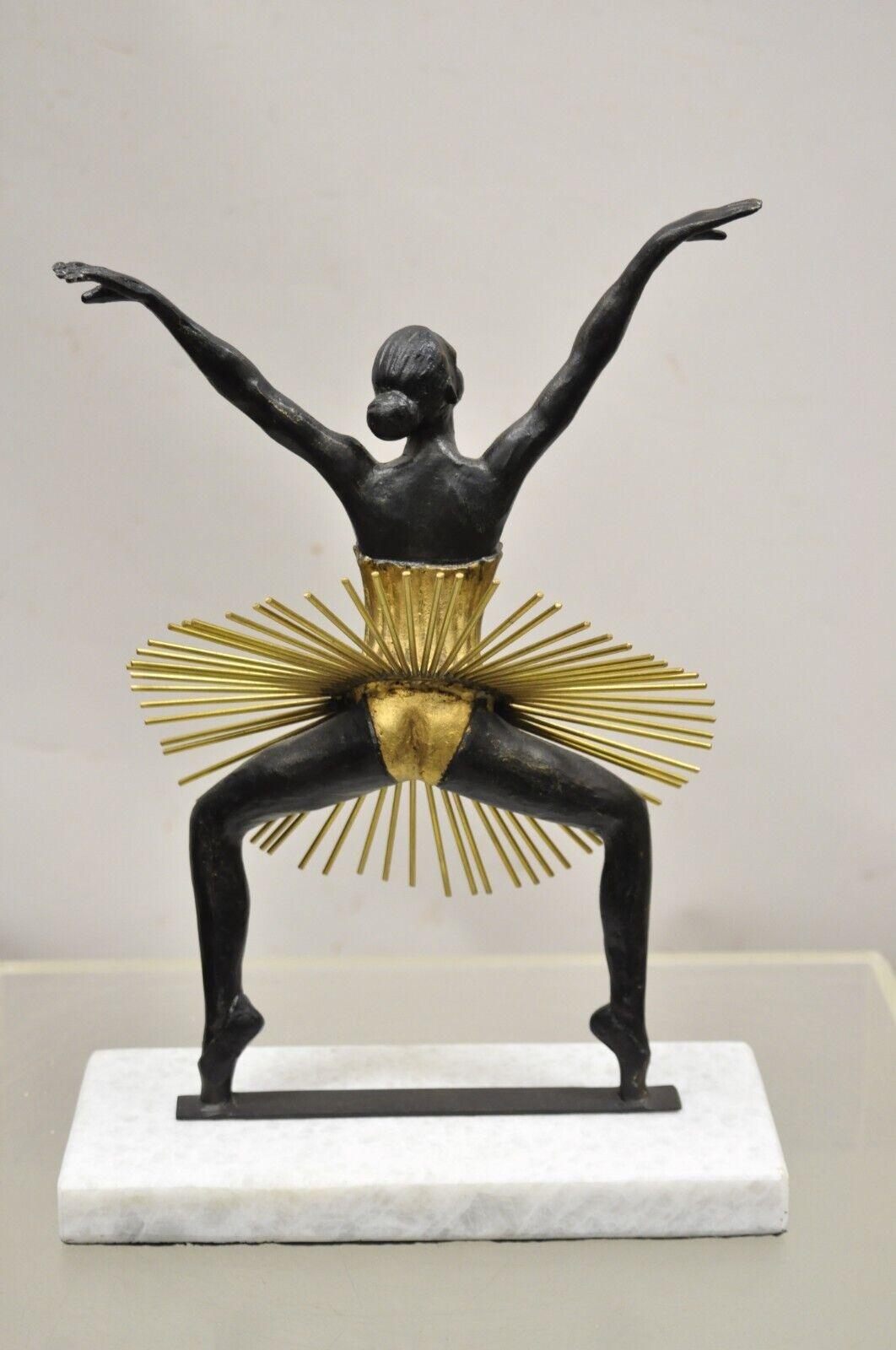 Global Views Bauhaus Grande Plié Bronze Ballerina Dancer Statue Sculpture