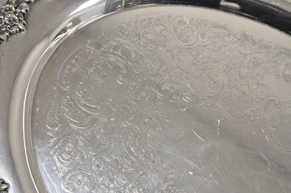 Vintage Towle 6955 Large Silver Plated Oval Victorian Serving Platter Tray